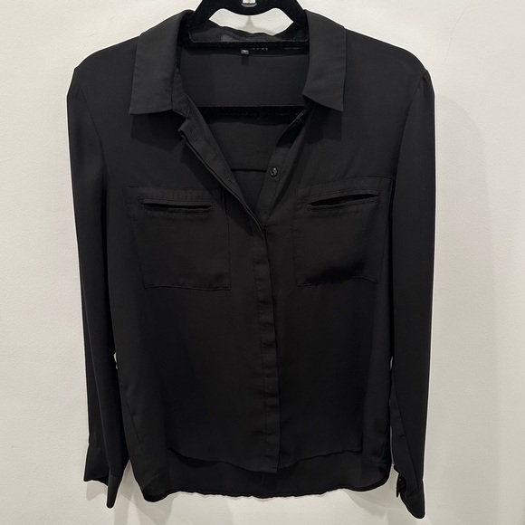 Ro & De Black Long Sleeve Blouse - Picture 2 of 8